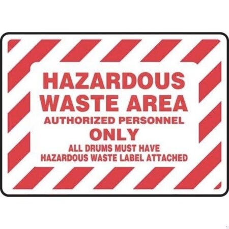 Accuform SAFETY SIGN HAZARDOUS WASTE AREA  MCHL551VA MCHL551VA